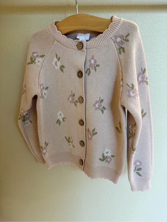 Jamie Kay Other - Women's Blush Floral Knit Cardigan Sweater